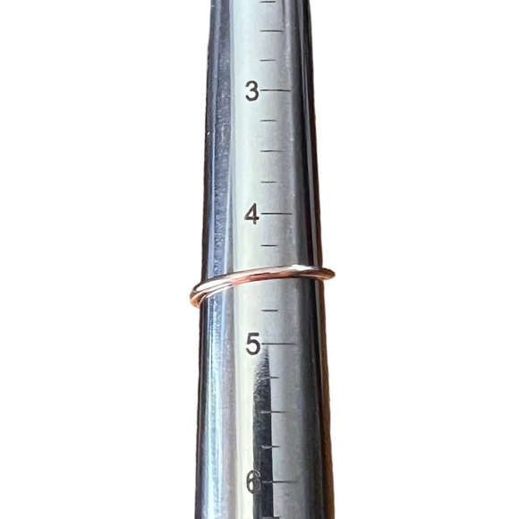 Rose Gold Tone Arrow Thin Dainty Band Wrap Ring - Picture 9 of 9